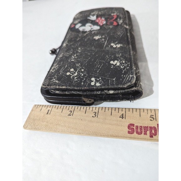 DISNEY COUTURE Minnie Mouse Black Wallet Organizer Kiss Lock by Loop Fun Gift - Picture 7 of 8